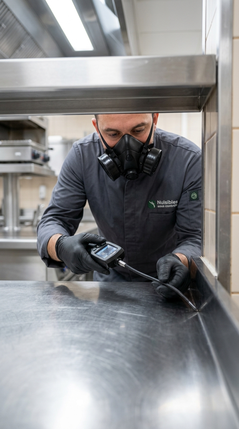 Technicien anti-nuisibles en cuisine professionnelle